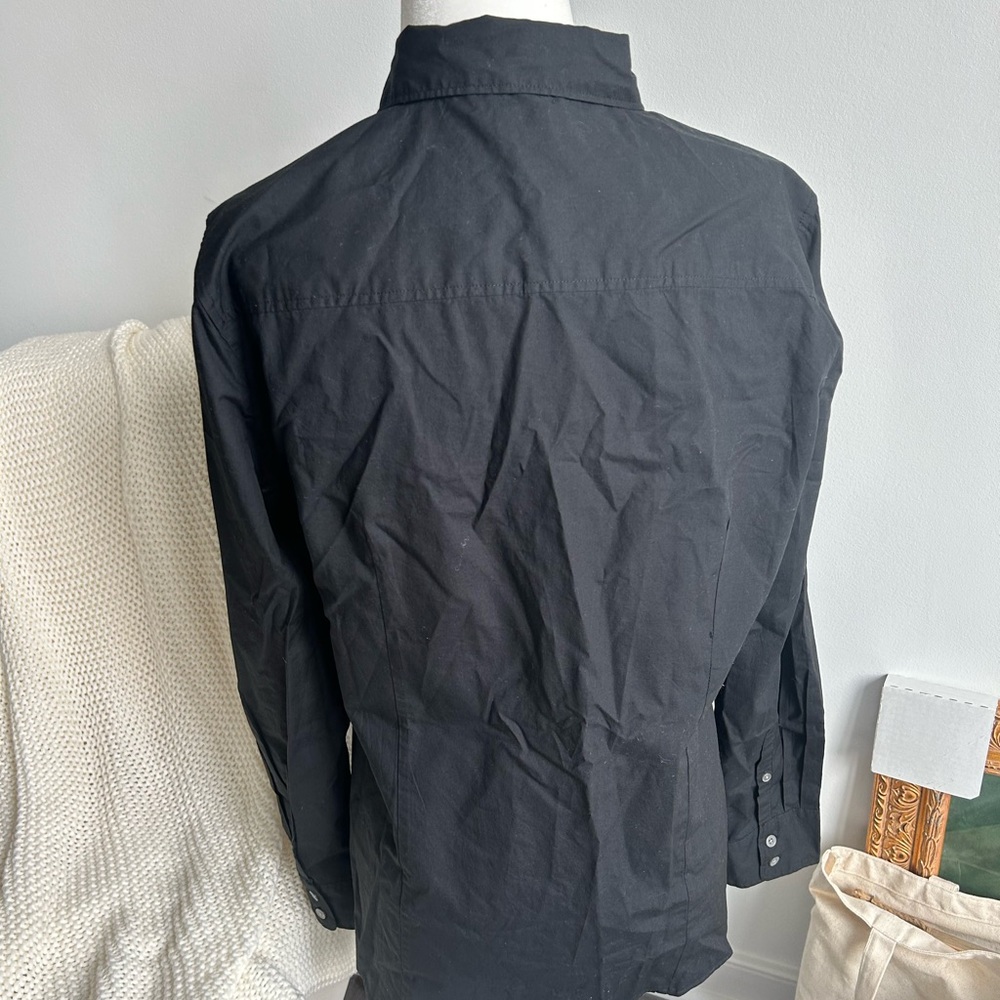 NWT JCrew black button down size M - Picture 5 of 5